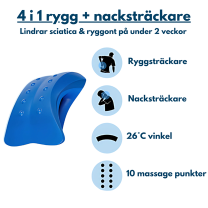 4 i 1 Rygg + nacksträckare